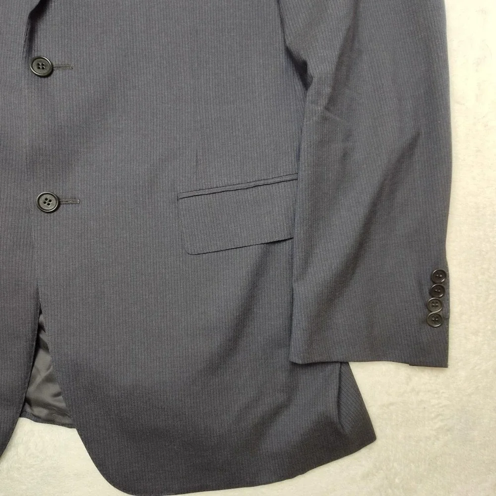 Canali Suit‎ Jacket Mens 52 42R Gray Pinstripe Wool 2 Button Blazer Made Italy